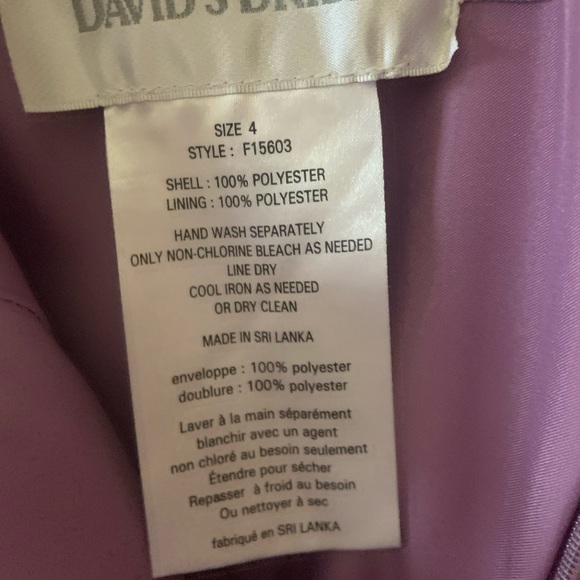 David’s Bridal Dress - Size 4 - Purple - Picture 4 of 4